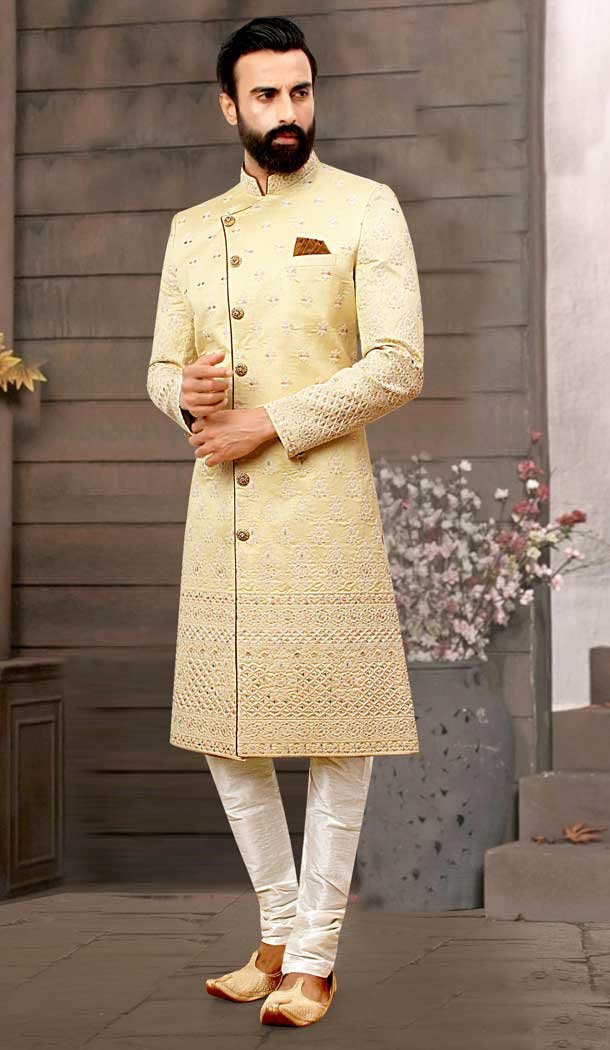 Indian Designer Mens Wedding New Style sherwani Royal popular Suits Plus Size Available Wedding Wear Sherwani For Mens