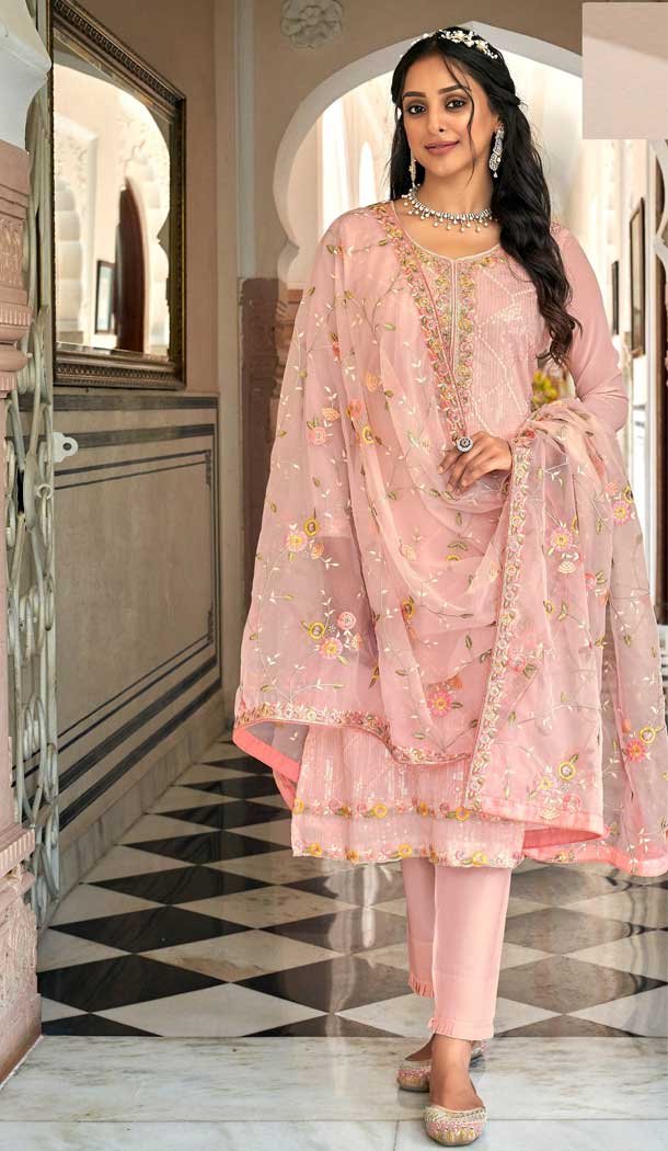 Traditional Designer Handmade outlets Faux Georgette With Embroidery Work Shalwar Kameez Suit Indian/Pakistani Wedding Dresses Festival Special Suit