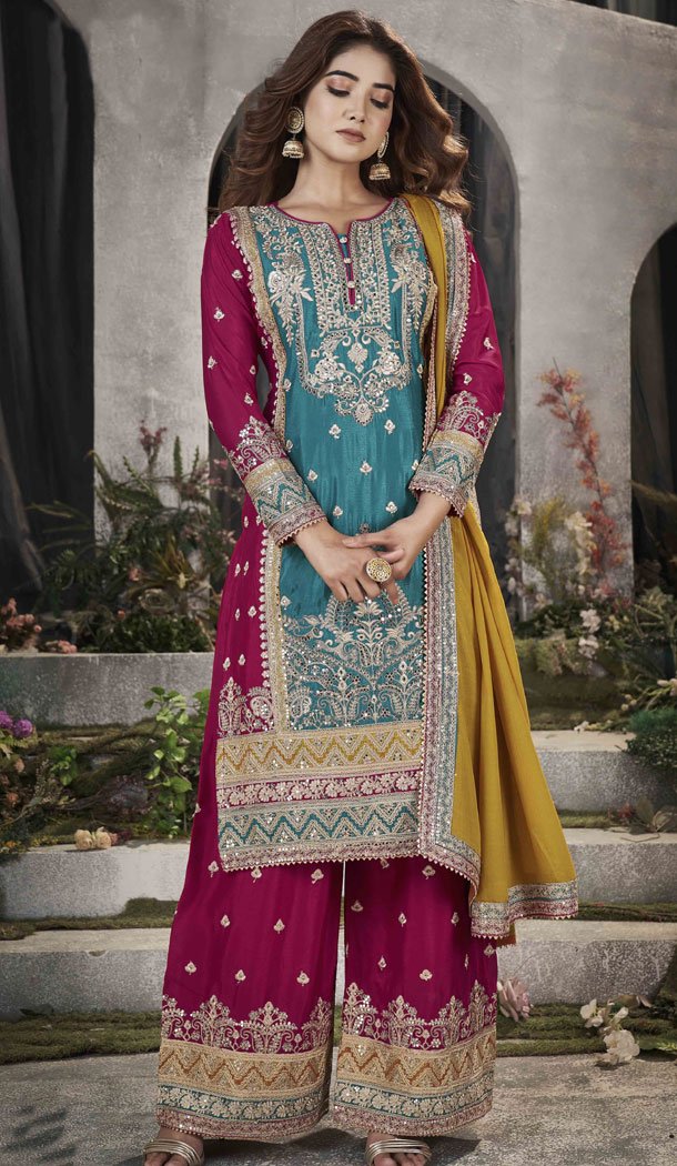 Plus Size Indian Designer Churidar Kameez Online for Women Heena Style