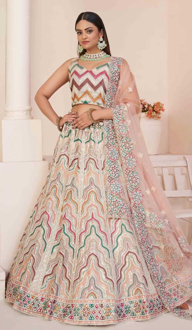 Grand Zardosi Work fashion Lehenga Set - Size 38