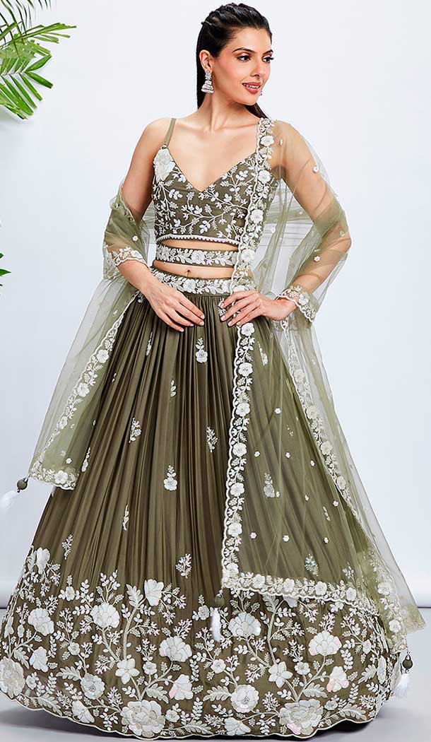 Pista Green lehenga Choli For Women Indian popular Traditional Wedding Mahendi Function Party Wear Ghagra Choli Designer Ready To Wear Lehenga Choli