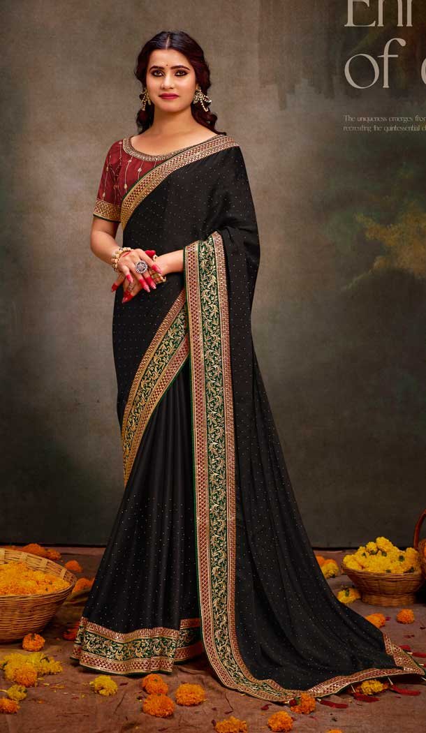 Black color saree online shopping best sale