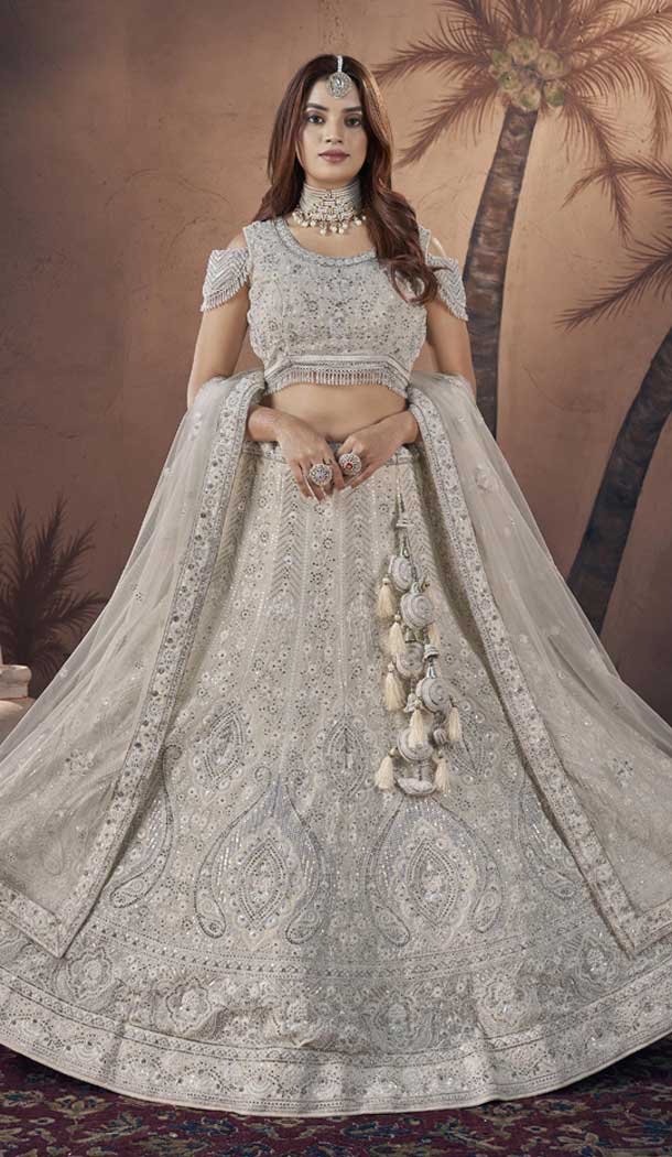 Bridal Lehenga/Heavy Malai Silk Embroidery Work/Lehenga For Women/Gift For Her/Engagement Lehengas/Lehengas for Wedding/Sequence buy WorkLehenga