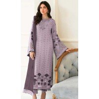 Fox Georgette Embroidered Pakistani Style Salwar Kameez In Light Purple - 10250192989