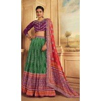 Gaji Silk Sequins Work Traditional Lehenga Choli Multi Color - 10528194479