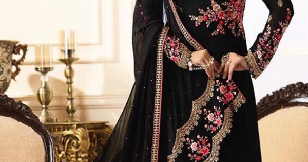 Actress Ayesha Takia Churidar Suit In Georgette And Black Kf Heenastyle