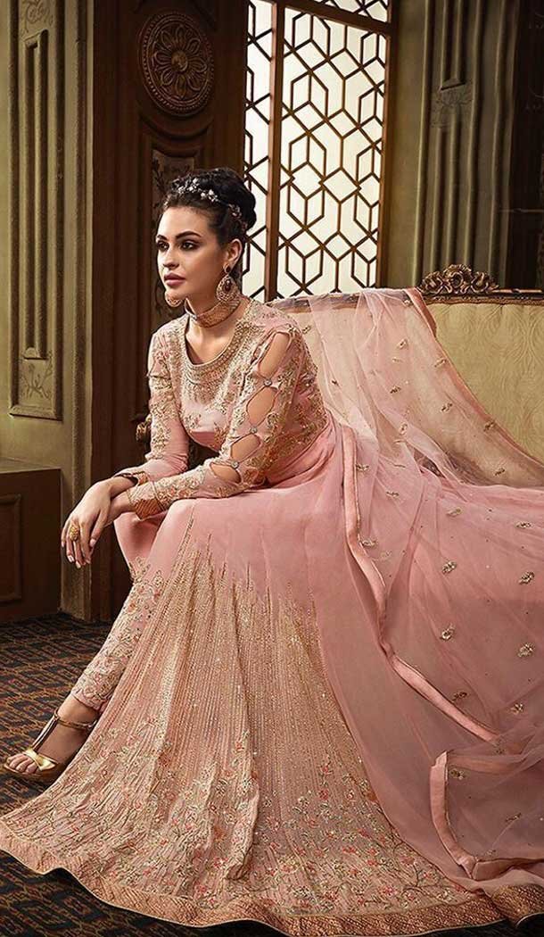 dusky pink salwar kameez