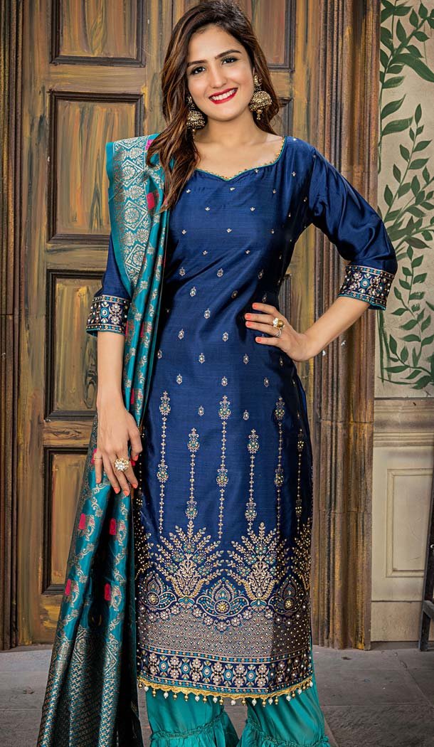 party wear banarasi suit