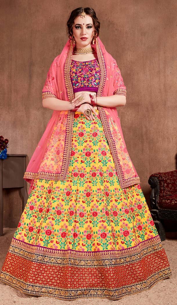 yellow lehenga for mehndi