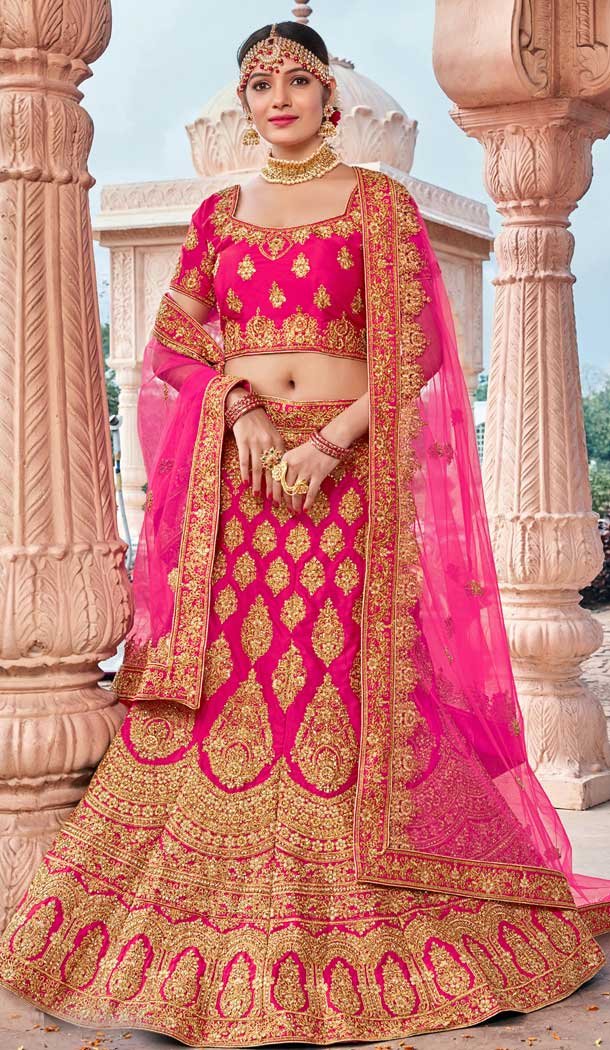 bridal lehenga pink