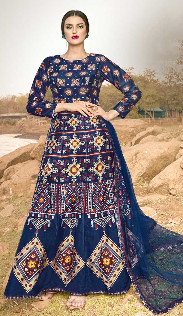 readymade gown style suit in india -pf76666341