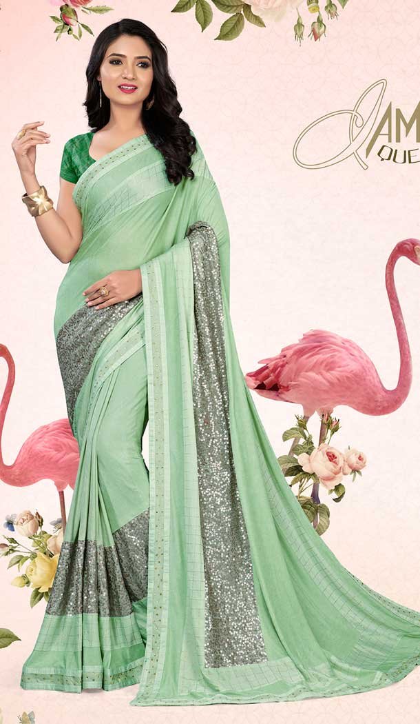 light colour party wear saree