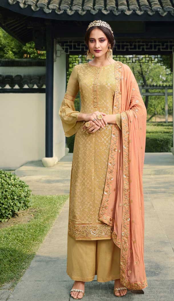 ethnic palazzo suit