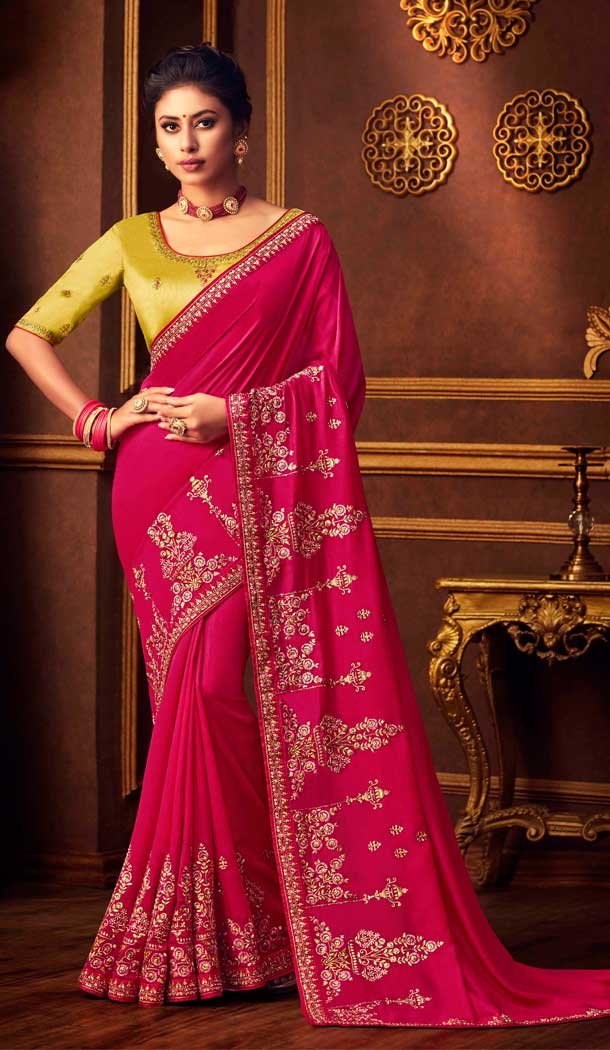 heavy look party wear saree