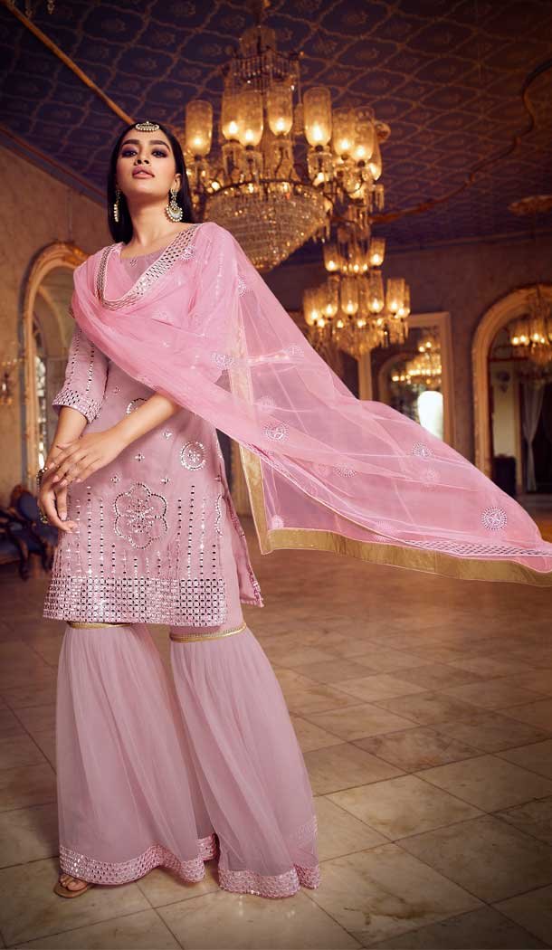 organza punjabi suit