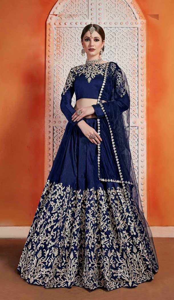 Blue Velvet Lehenga Choli Wedding Party Wear Lengha Choli Indian Bridal Party Wear Ghagra Choli Indian Lahangas Bollywood Trending Dresses