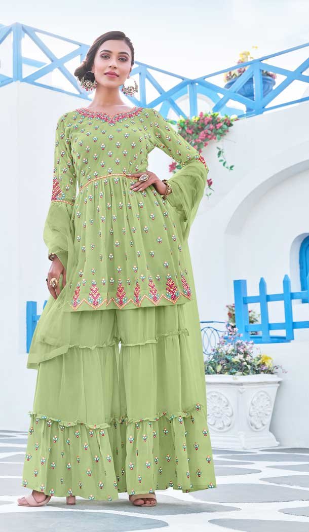 pista colour punjabi suit