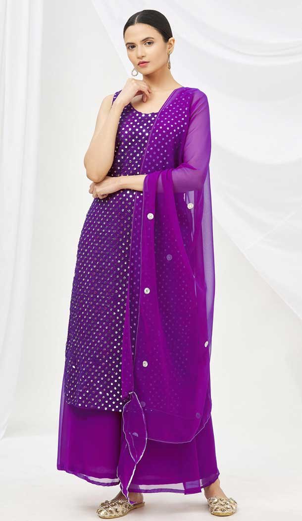 purple color salwar suit