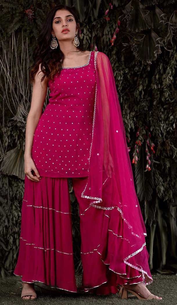 dark pink sharara