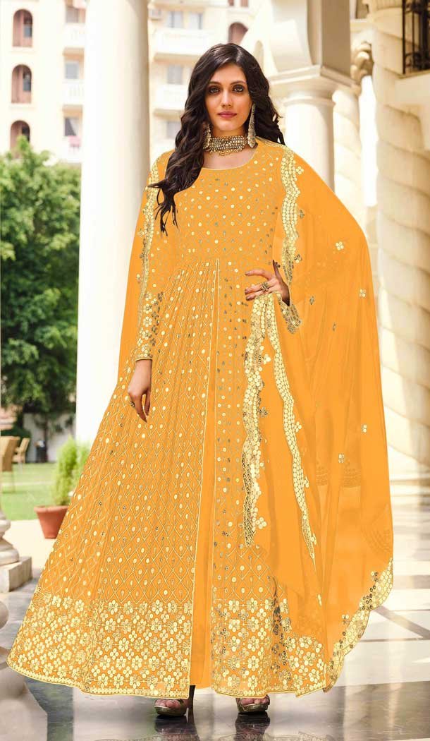 Beautiful Traditional Designer Indian/Pakistani Georgette With Embroidery Work Sequence Work Salwar Kameez Anniversary Party popular Wear Dress Suit