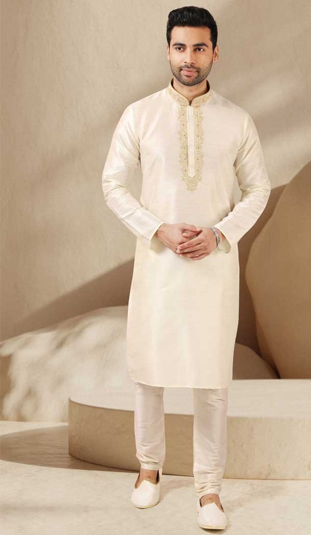 Cream popular Kurta Pajama for men / plus size available