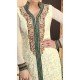 Ravishing Buttercream Faux Georgette Party Wear Churidar Kameez -291951888