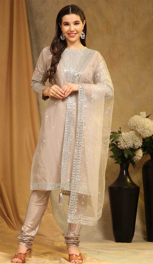 Chiku Faux Georgette Embroidery Work Casual Wear Pakistani Salwar Suit – 8154180763