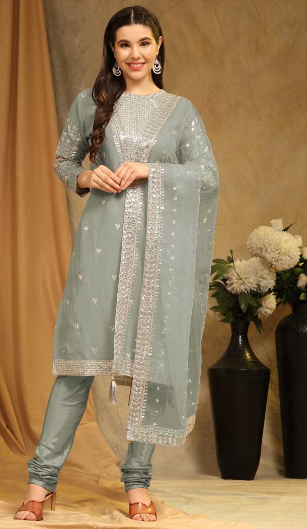 Pista Faux Georgette Embroidery Work Casual Wear Pakistani Salwar Suit – 8154180765