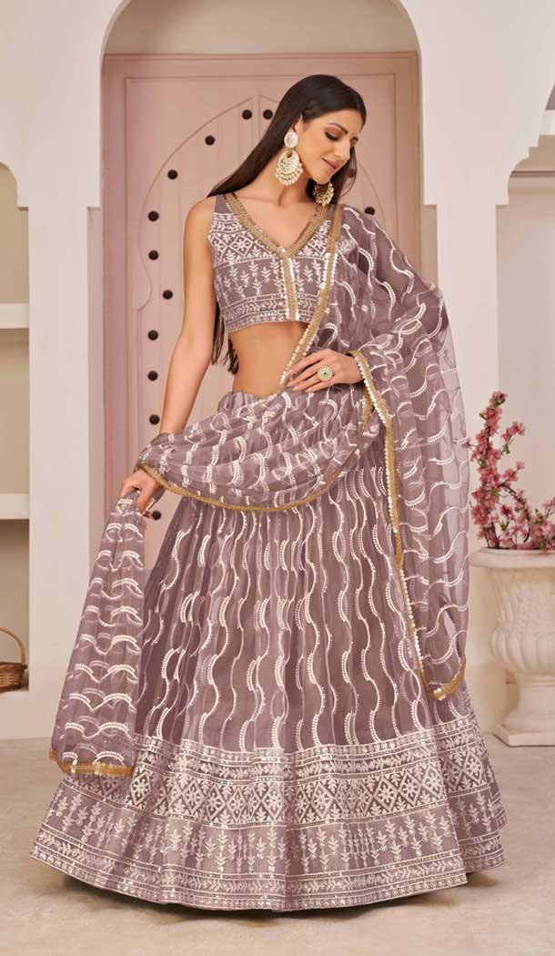 Butterfly Net Embroidered Party Wear Lehenga Choli In Onion Pink – 9535187906