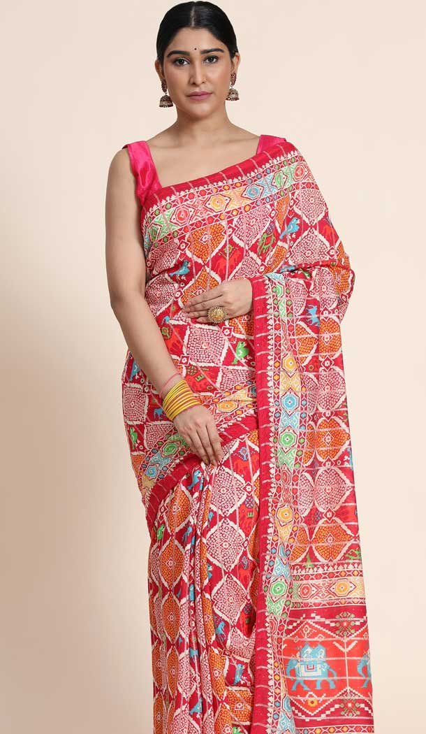 Multi Color Cotton Digital Print Work Designer Party Wear Saree – 9862190099